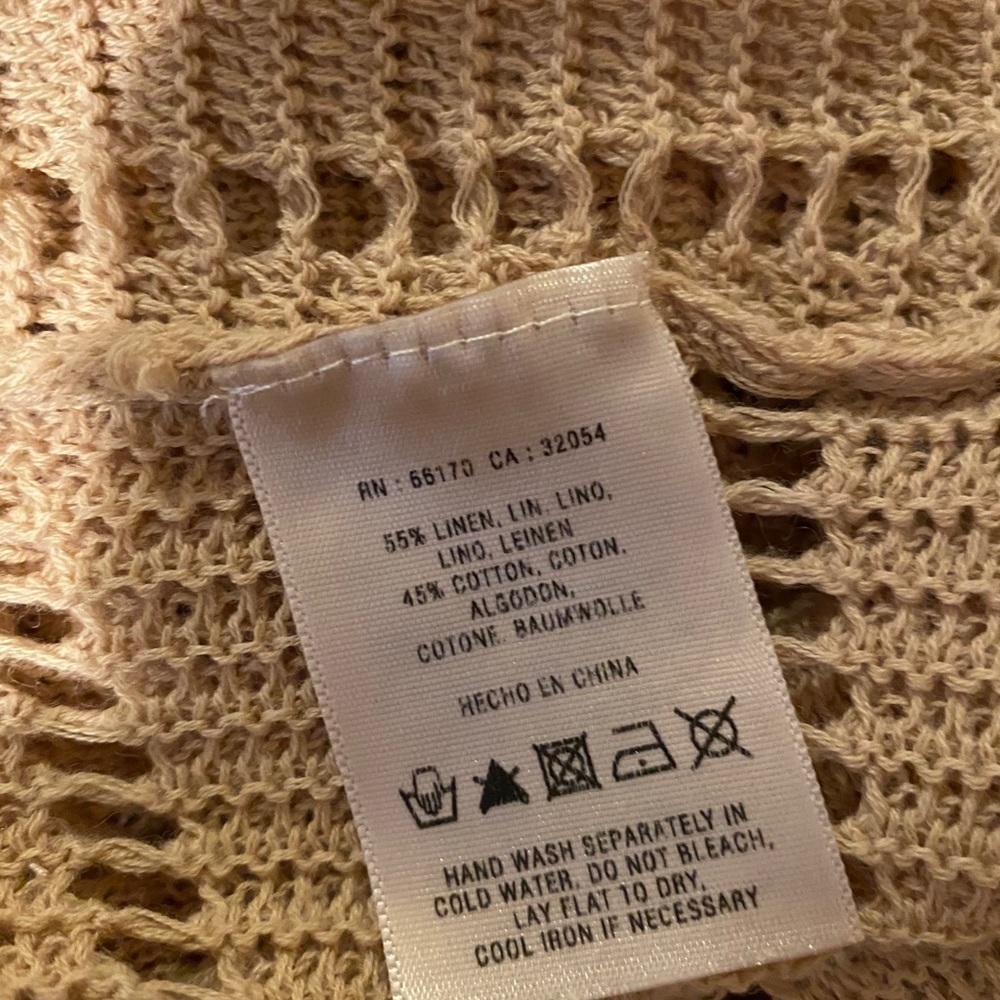 Anthropologie Sparrow Hammock Cardi Shrug. Beige - Picture 6 of 7